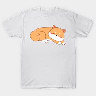 shiba inu sleeping cartoon T-Shirt